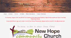 Desktop Screenshot of newhopechurchpa.org